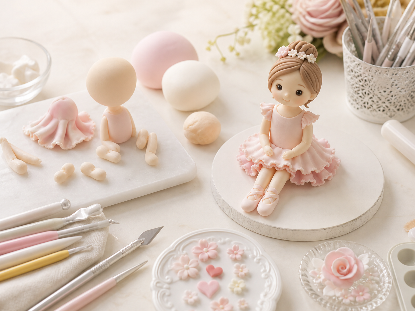シュガードールとペースト造形の制作イメージ